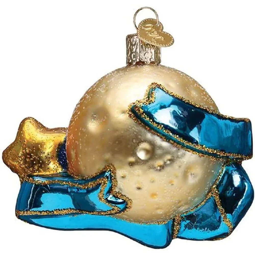 Old World Christmas Ornaments Love You to The Moon & Back Glass Blown